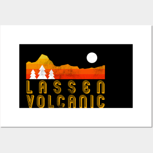 Lassen Volcanic national park retro vintage Posters and Art
